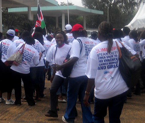 Climb Up - Speak Out Walk Participants