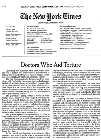 PHR editorial in the New York Times 